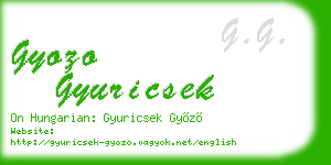 gyozo gyuricsek business card